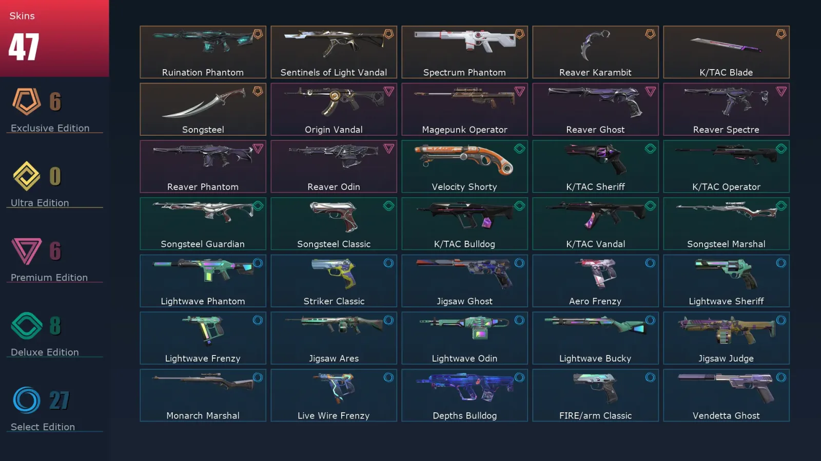 [Valorant] | EU | Level 151 | 19 Agents | 47 Skins — Valorant account