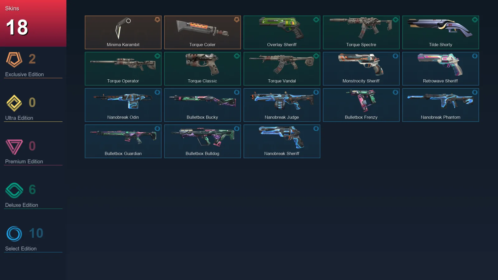 EU | Lv148 | Unranked | 18 Skin | 26 Agent | 46 Buddy — Valorant account