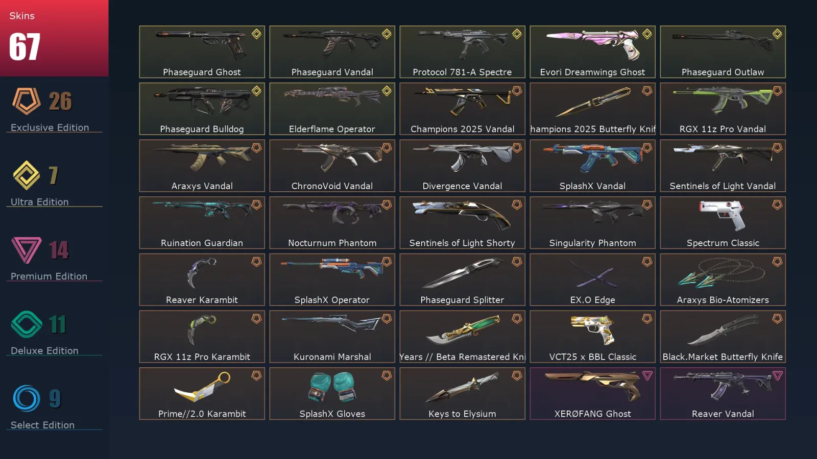 [Valorant] | EU | Level 74 | Platinum 1 | 21 Agents | 67 Skins — Valorant account