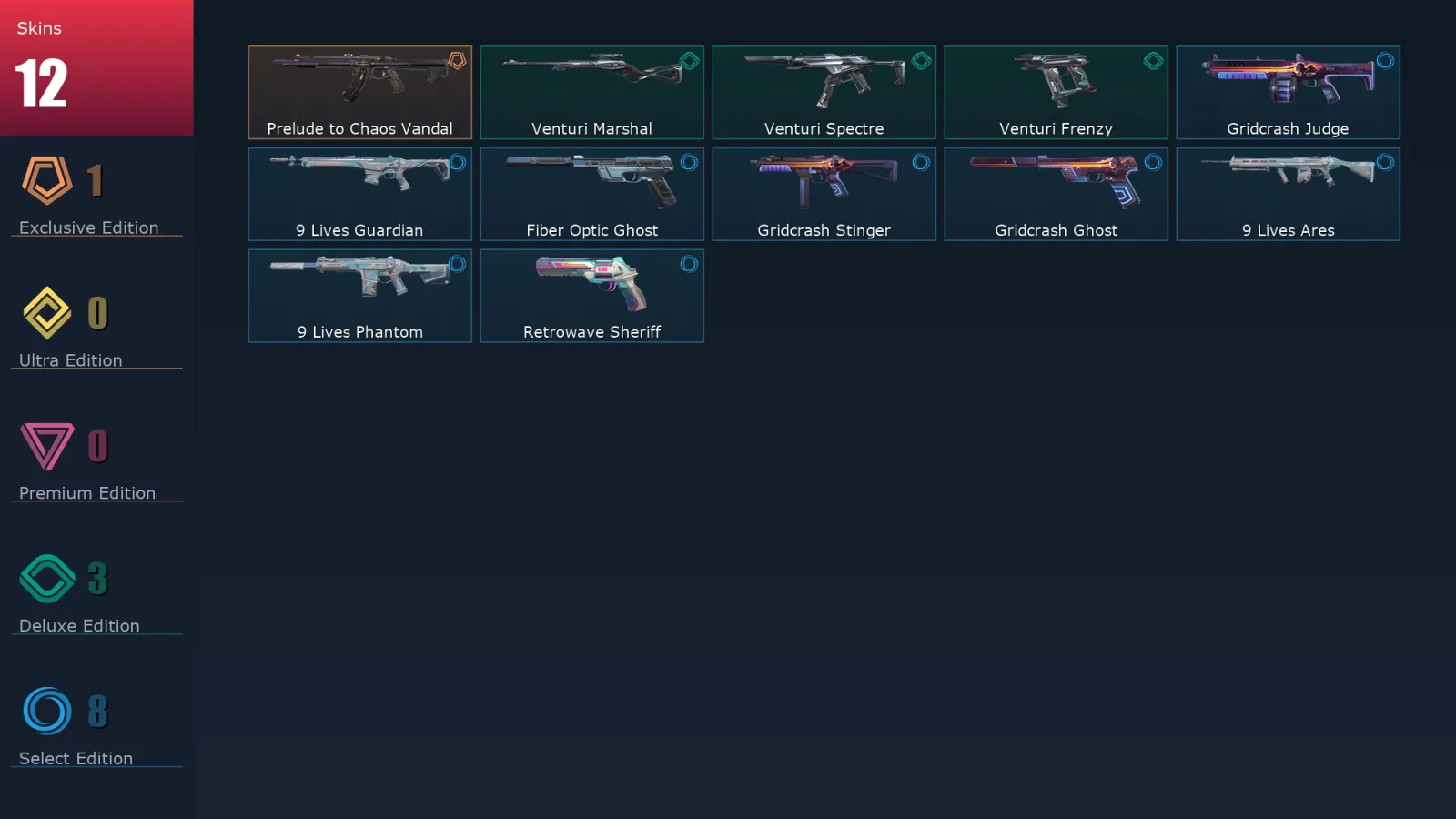 [Valorant] | EU | Level 1 | Immortal 1 | 27 Agents | 12 Skins