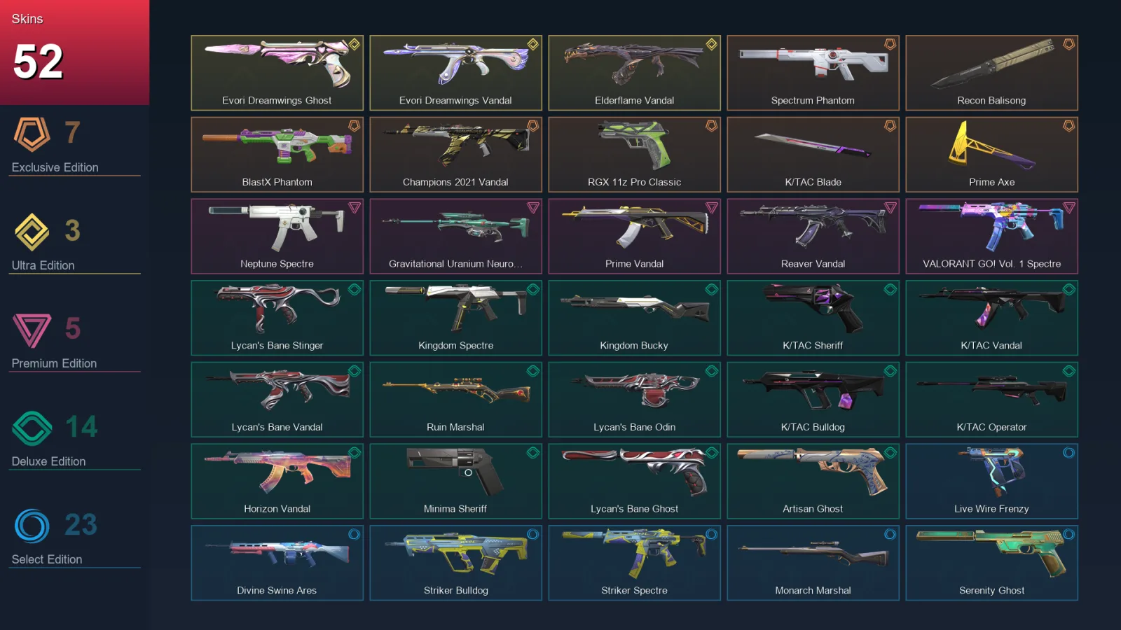 EU | Lv94 | Unranked | 52 Skin | 23 Agent | 64 Buddy