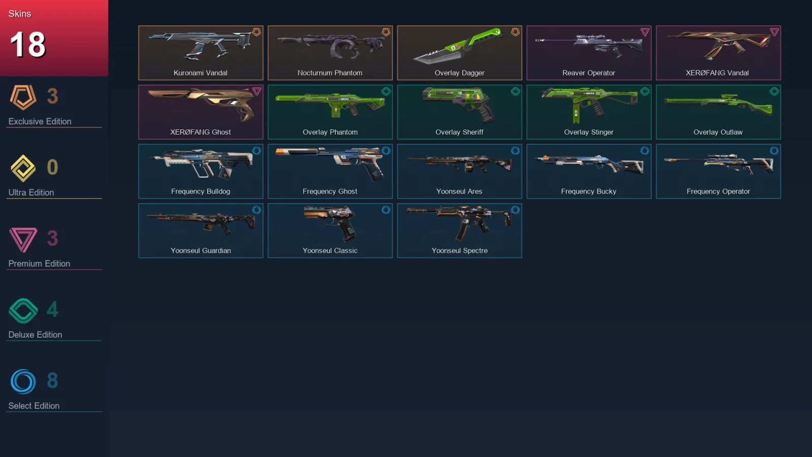 EU | Lv32 | Unranked | 18 Skin | 13 Agent | 15 Buddy — Valorant account