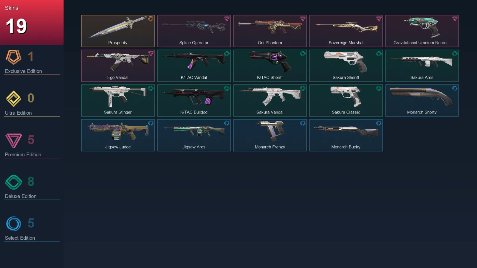 AP | Lv26 | Unranked | 19 Skin | 9 Agent | 13 Buddy — Valorant account
