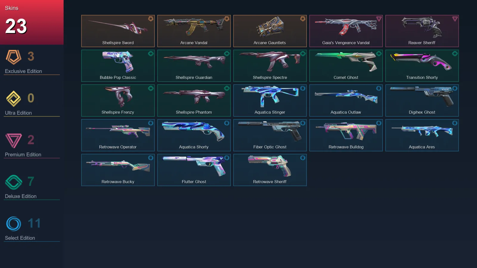 EU | Lv152 | Unranked | 23 Skin | 23 Agent | 56 Buddy