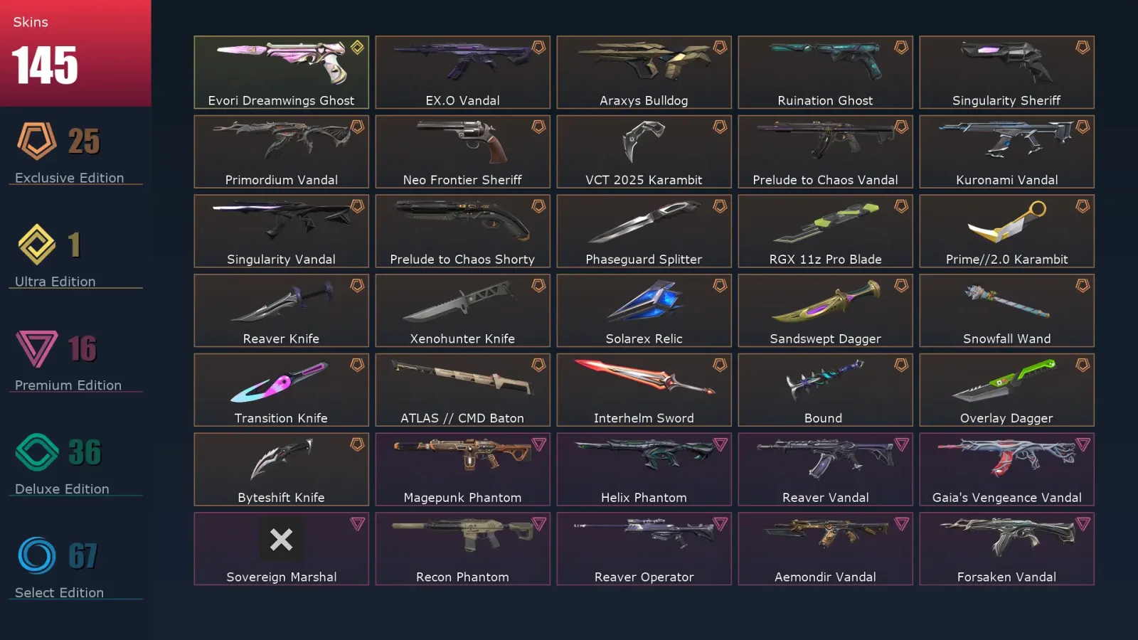 [Valorant] | EU | Level 376 | 28 Agents | 145 Skins — Valorant account