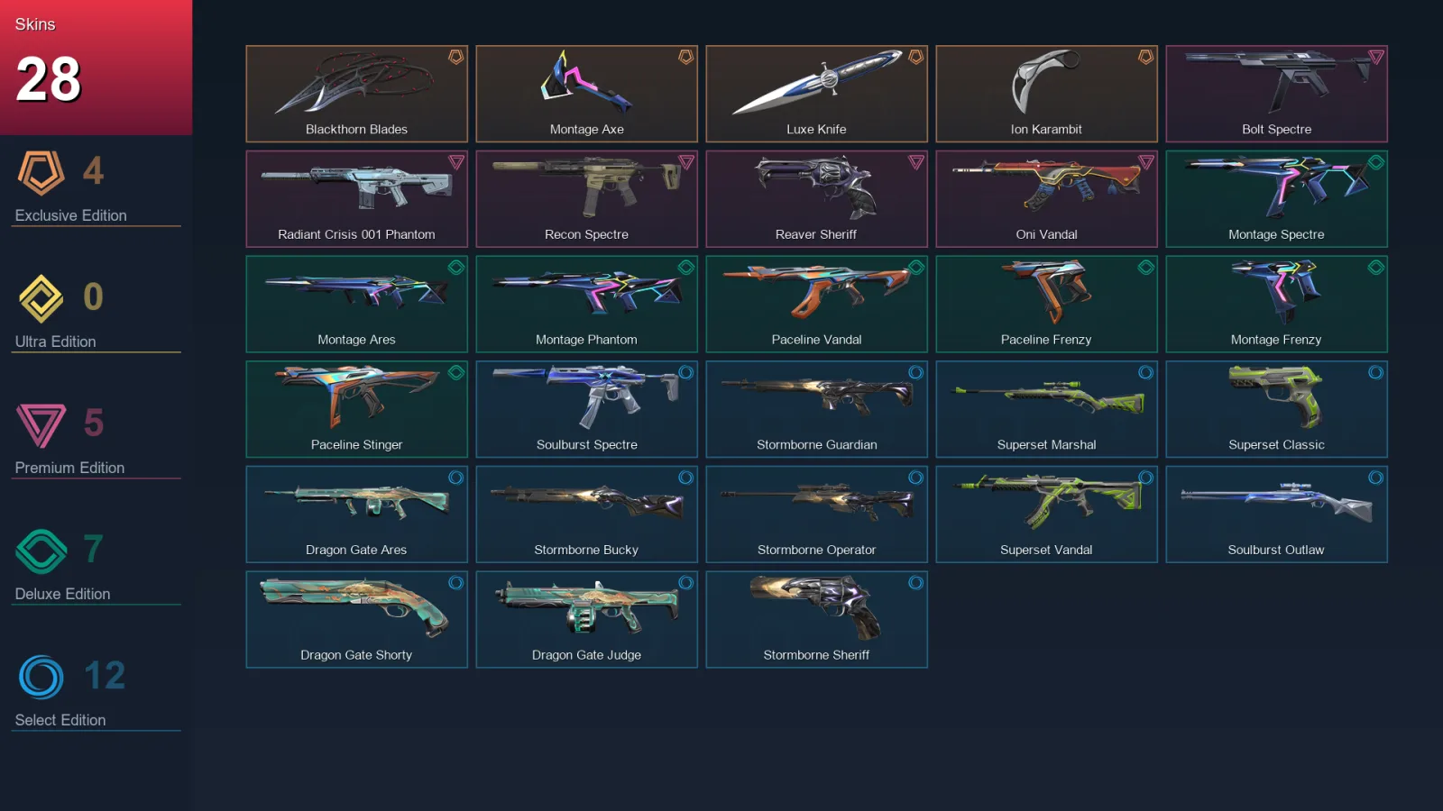 EU | Lv37 | Unranked | 28 Skin | 13 Agent | 18 Buddy — Valorant account