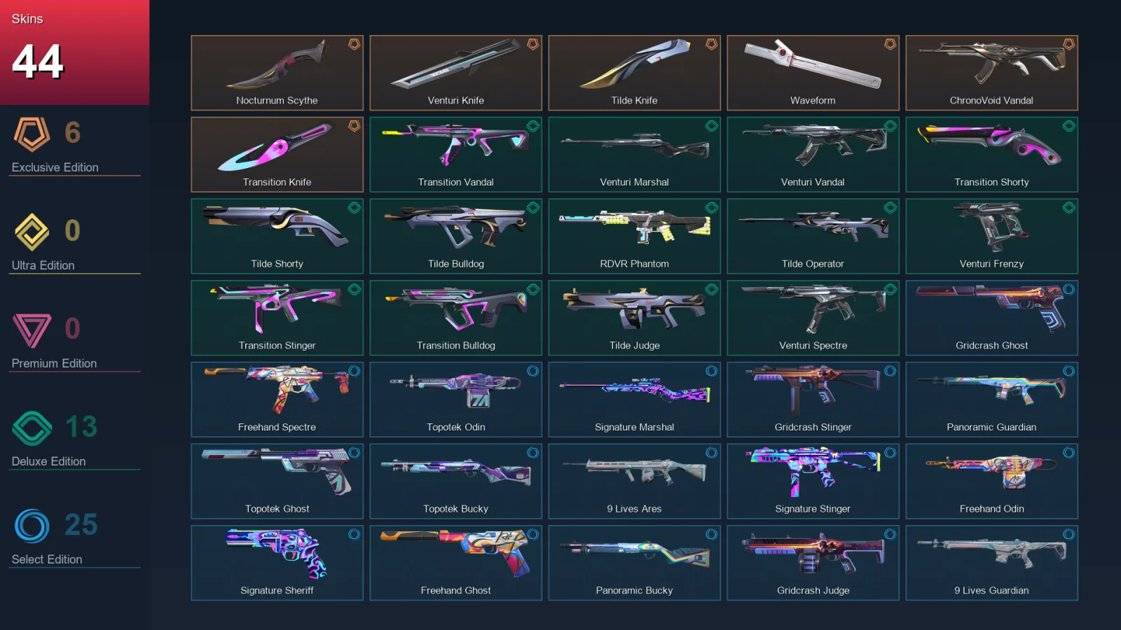 EU | Lv145 | Unranked | 44 Skin | 26 Agent | 71 Buddy