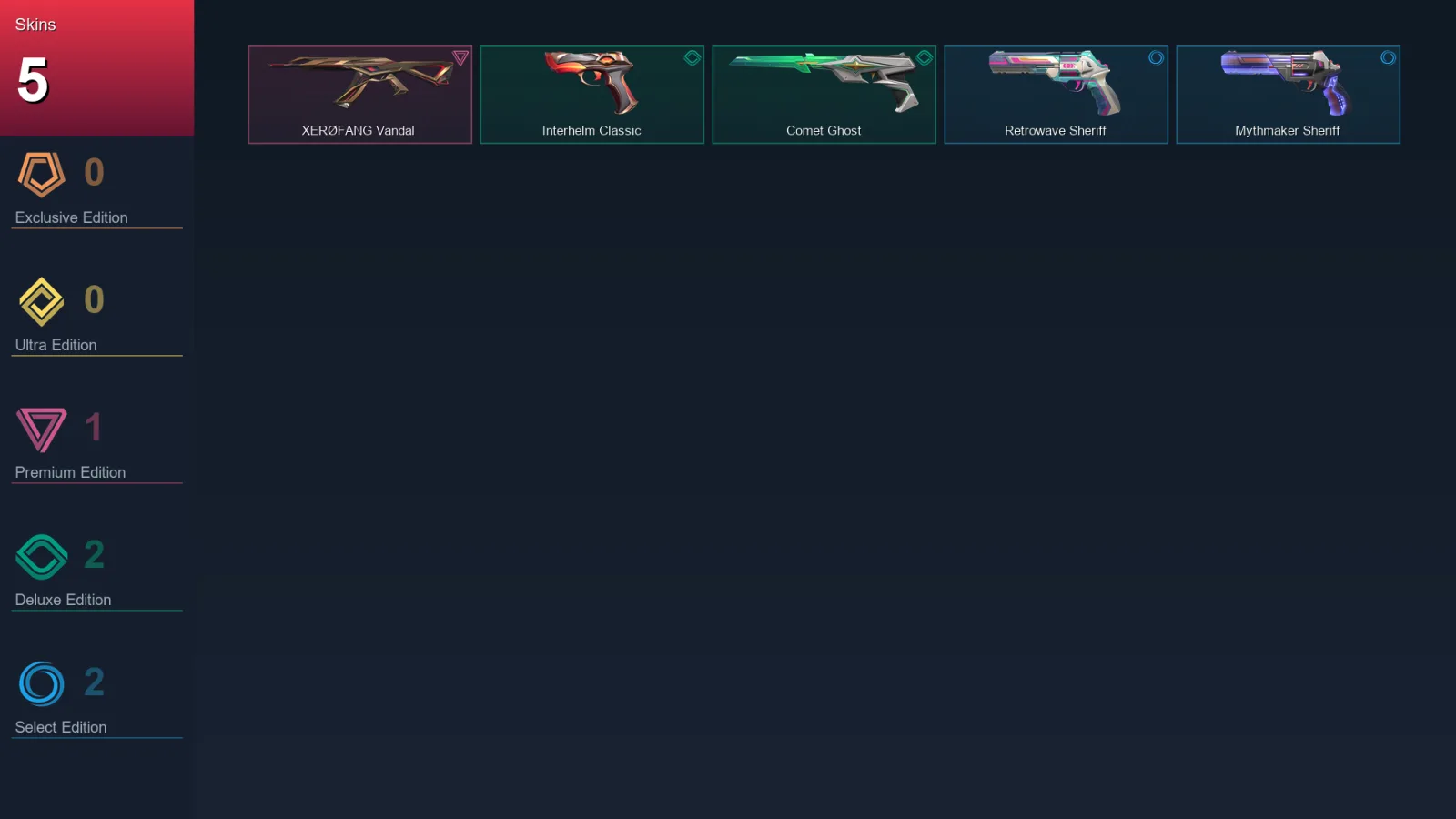 AP | Lv127 | Unranked | 5 Skin | 29 Agent | 52 Buddy