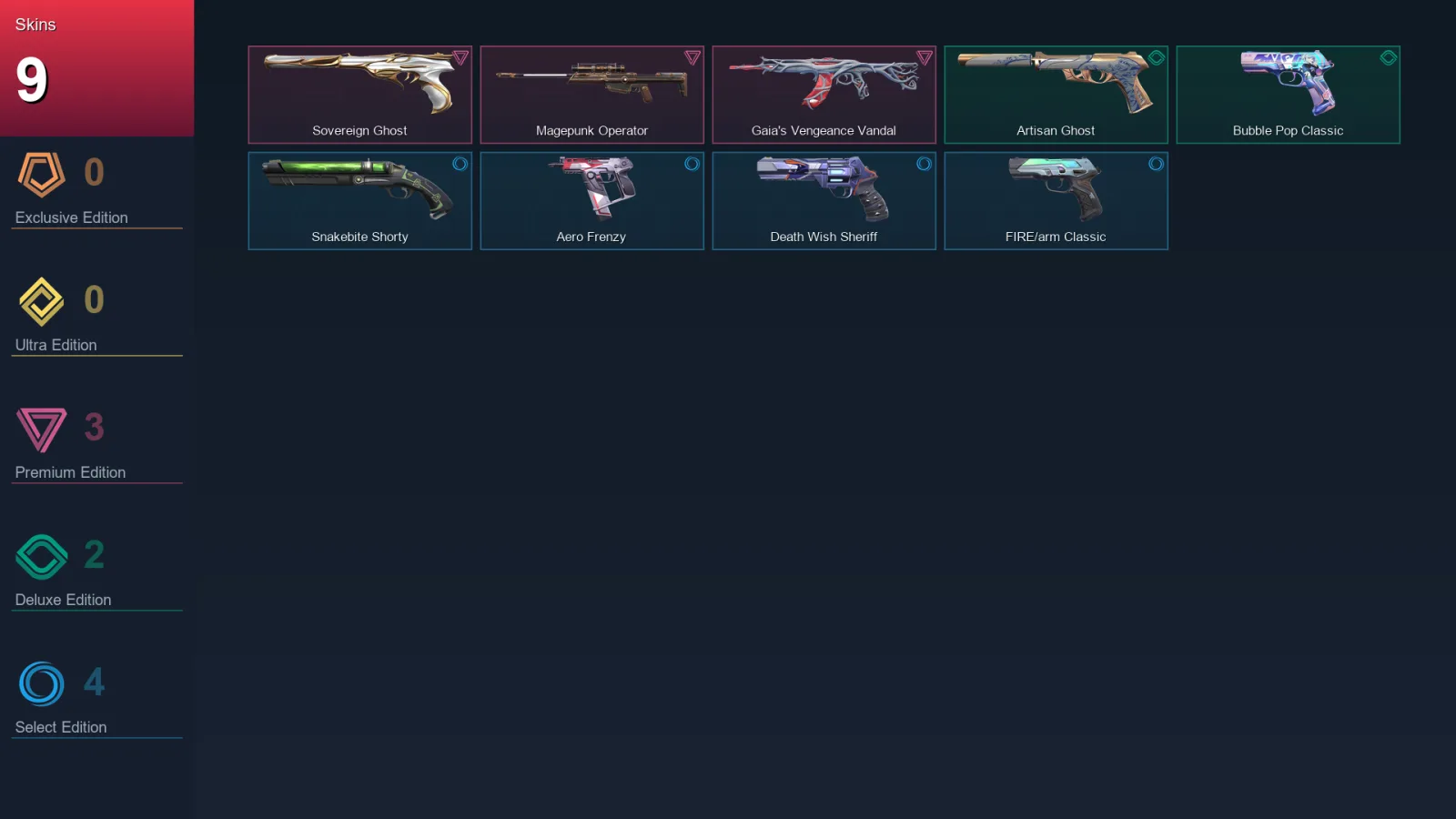 AP | Lv148 | Unranked | 9 Skin | 27 Agent | 66 Buddy