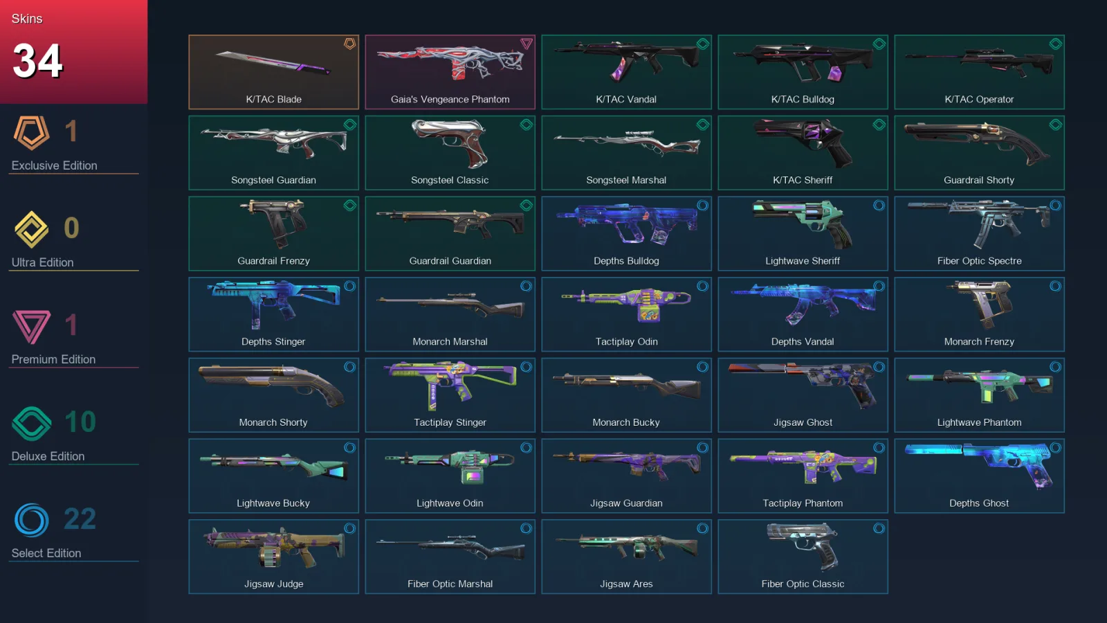 BR | Lv48 | Unranked | 34 Skin | 18 Agent | 33 Buddy