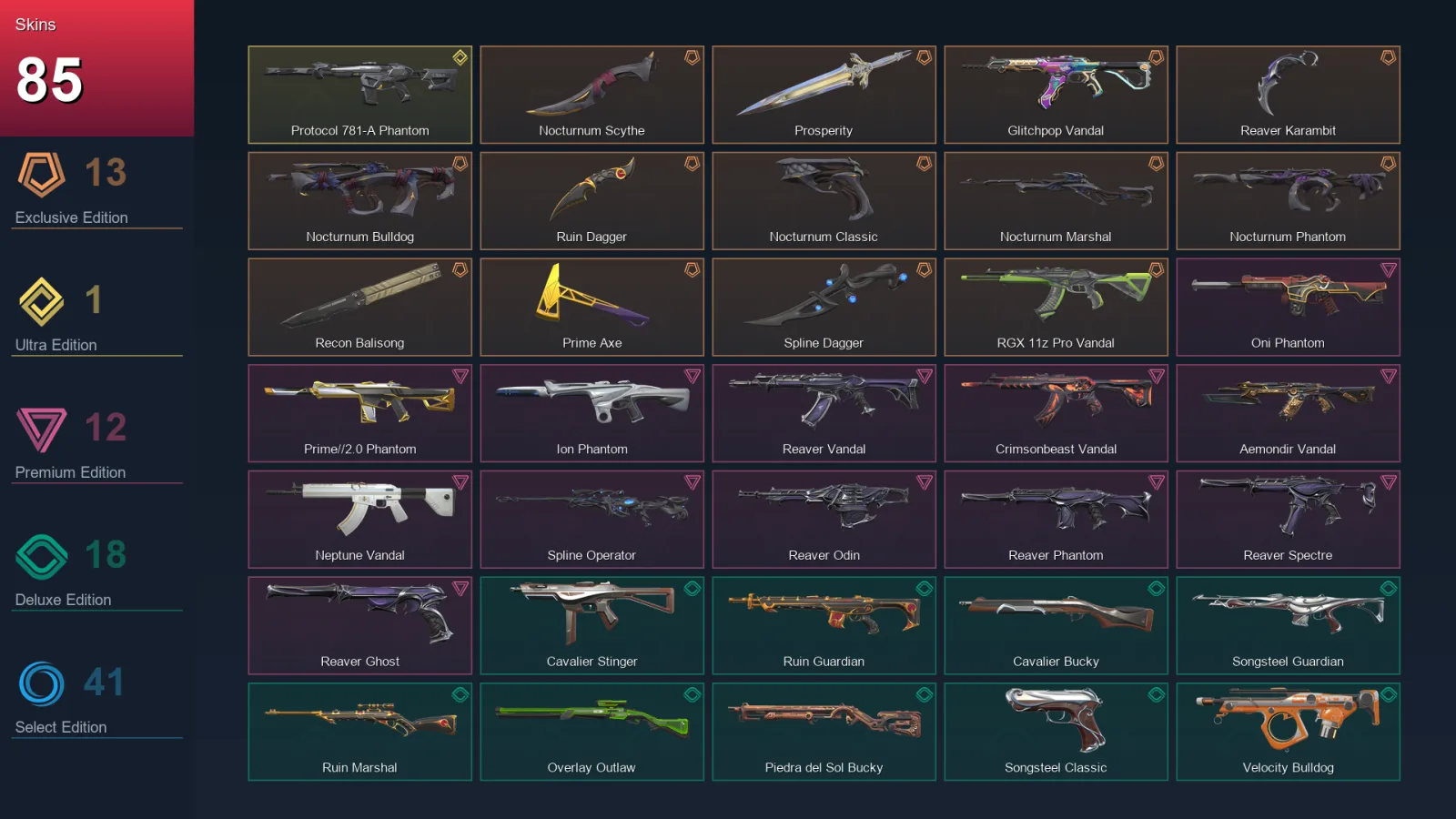 NA | Lv106 | Unranked | 85 Skin | 23 Agent | 89 Buddy