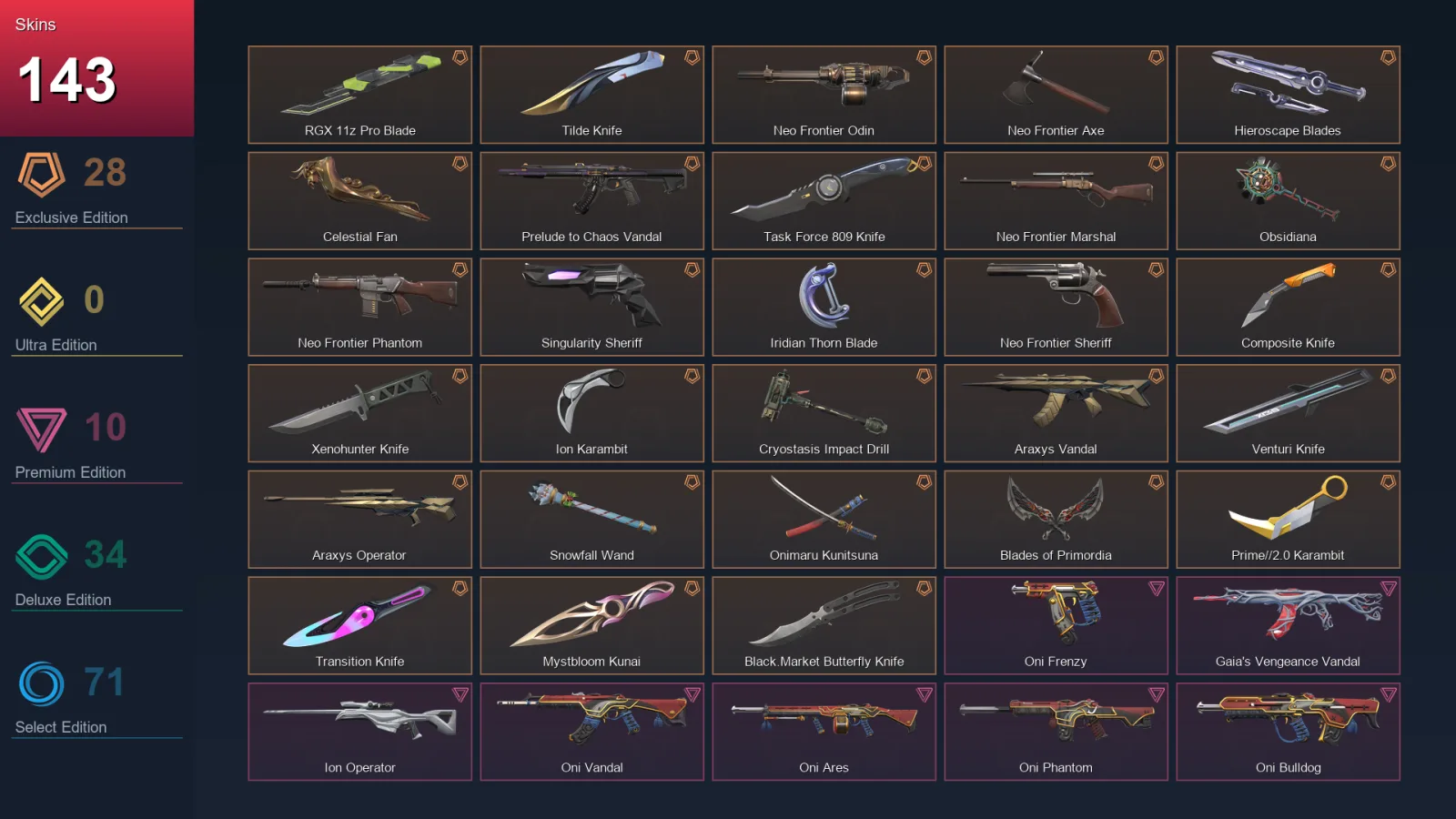 EU | Lv286 | Unranked | 143 Skin | 28 Agent | 129 Buddy — Valorant account