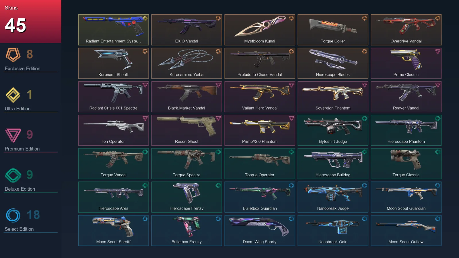 AP | Lv60 | Unranked | 45 Skin | 16 Agent | 47 Buddy — Unranked / Smurf Valorant
