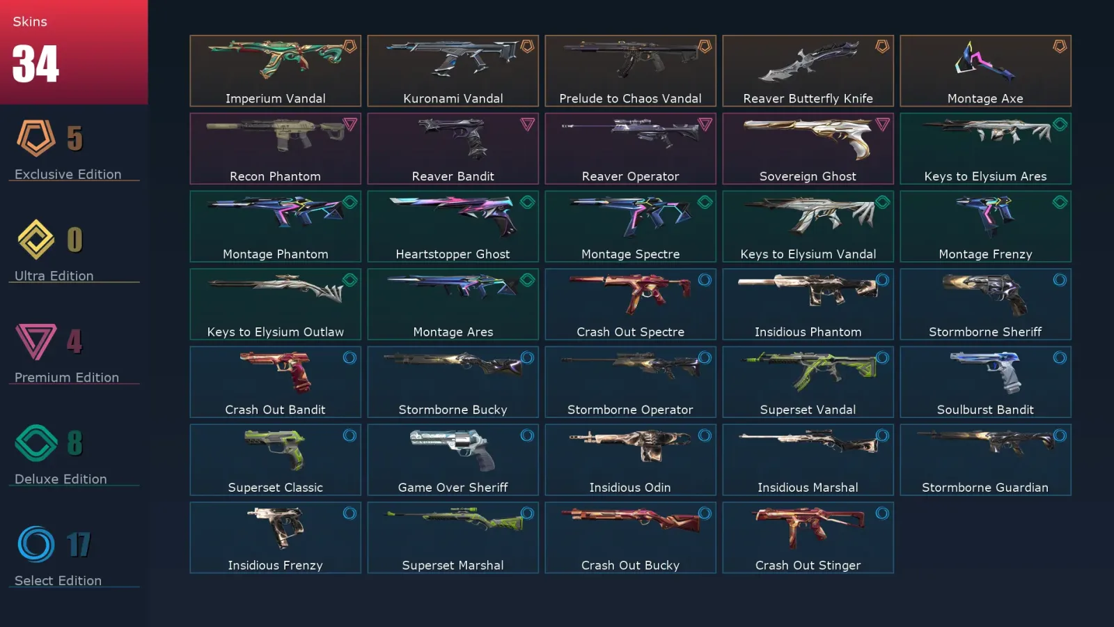 [Valorant] | EU | Level 81 | Ascendant 1 | 7 Agents | 35 Skins — Valorant account