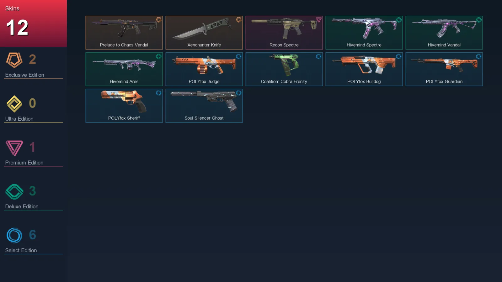 NA | Lv89 | Unranked | 12 Skin | 18 Agent | 47 Buddy