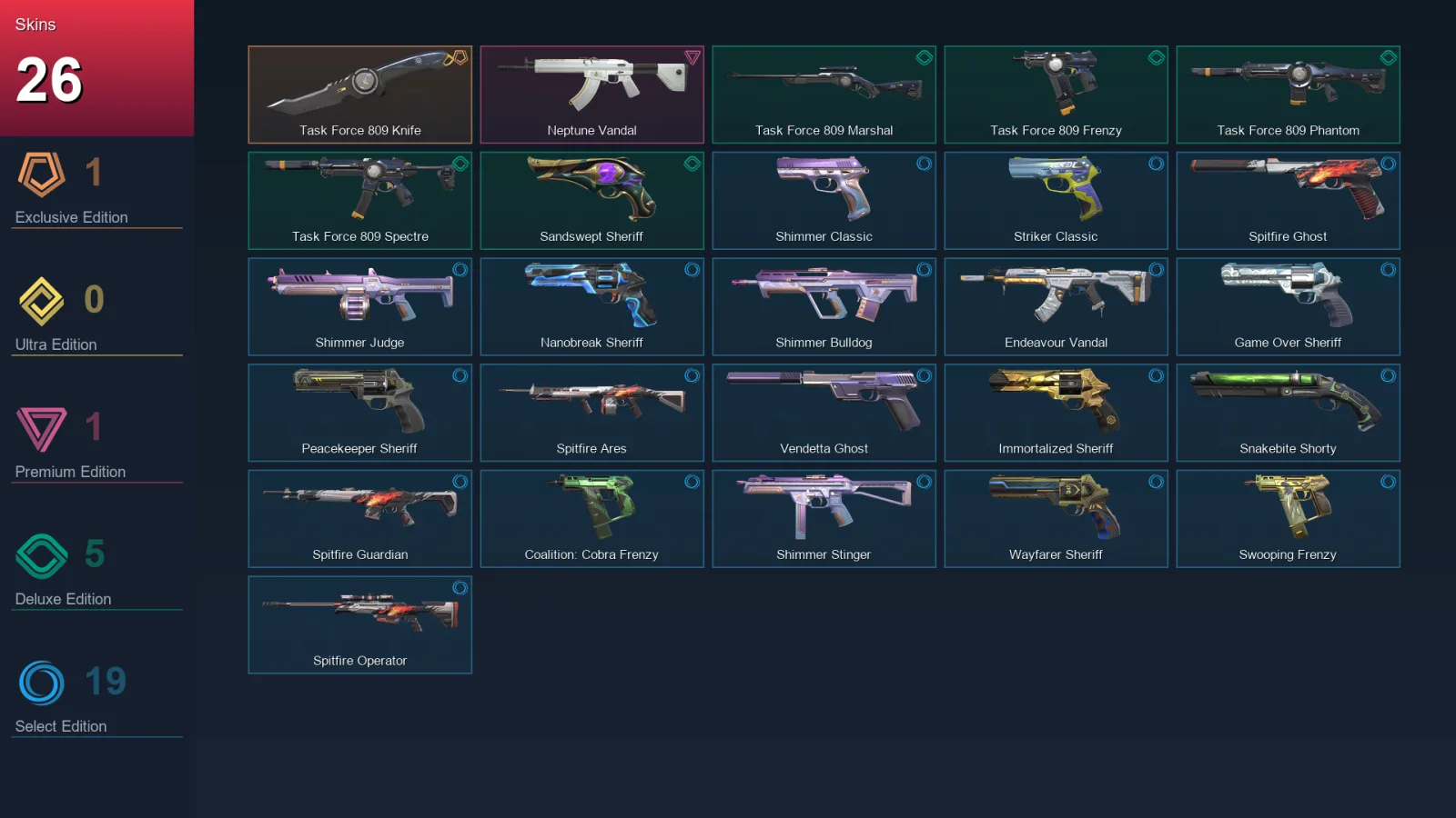 LA | Lv221 | Unranked | 26 Skin | 25 Agent | 67 Buddy