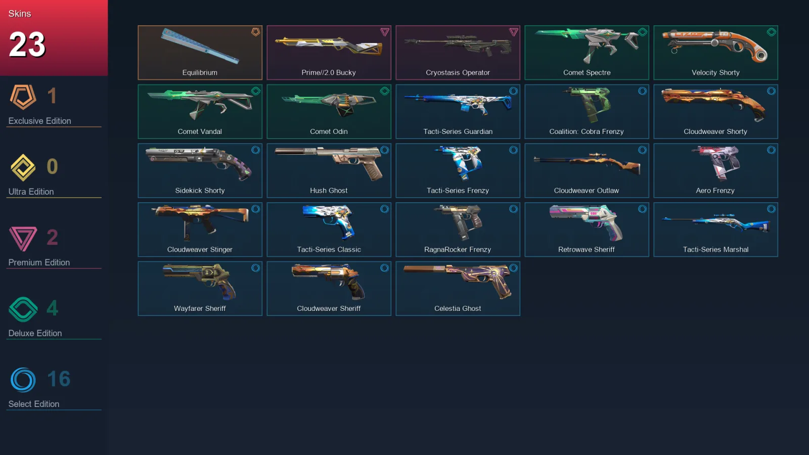 AP | Lv159 | Unranked | 23 Skin | 28 Agent | 76 Buddy &mdash; Valorant account with Breach
