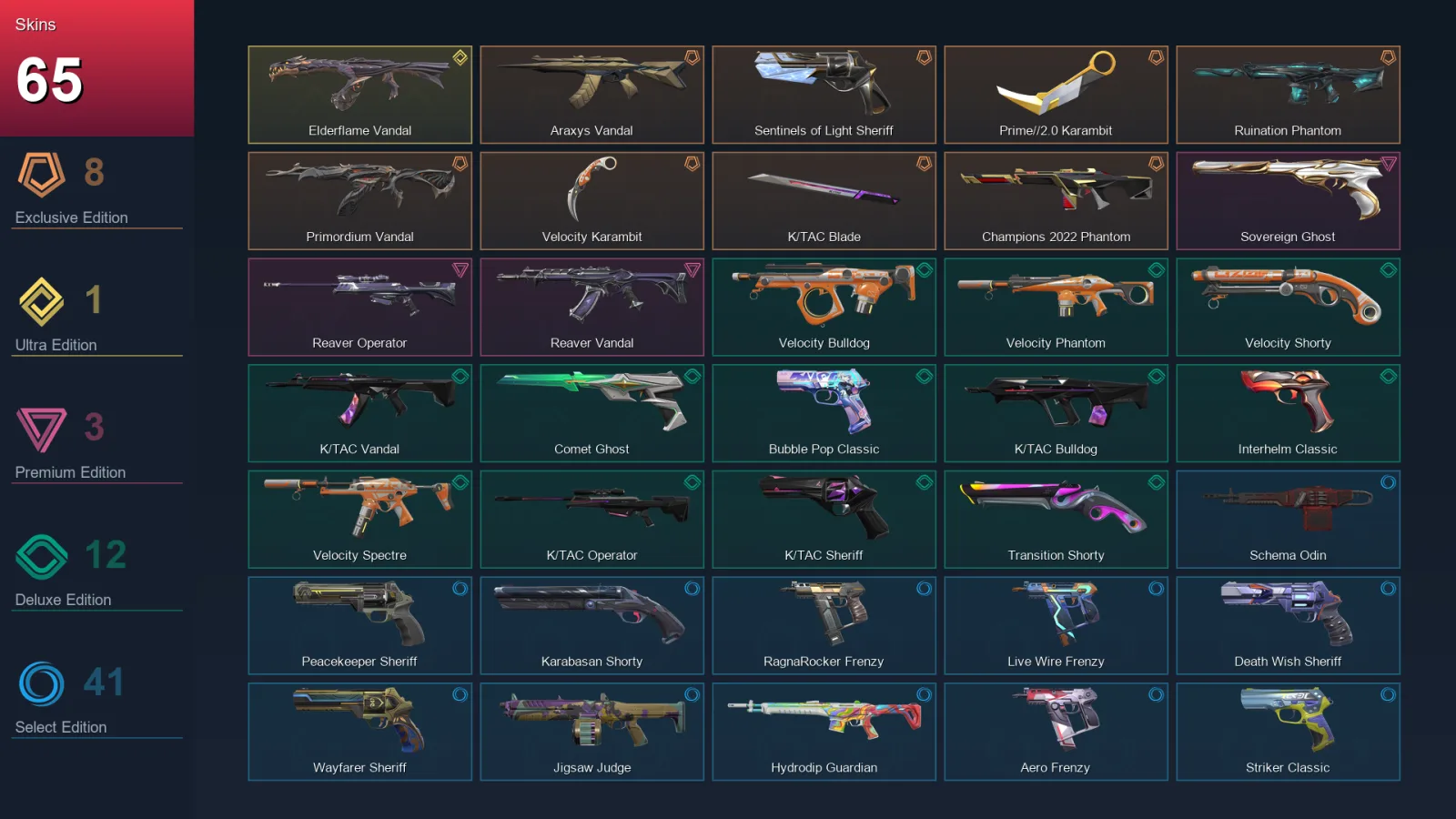 LA | Lv364 | Unranked | 65 Skin | 28 Agent | 141 Buddy