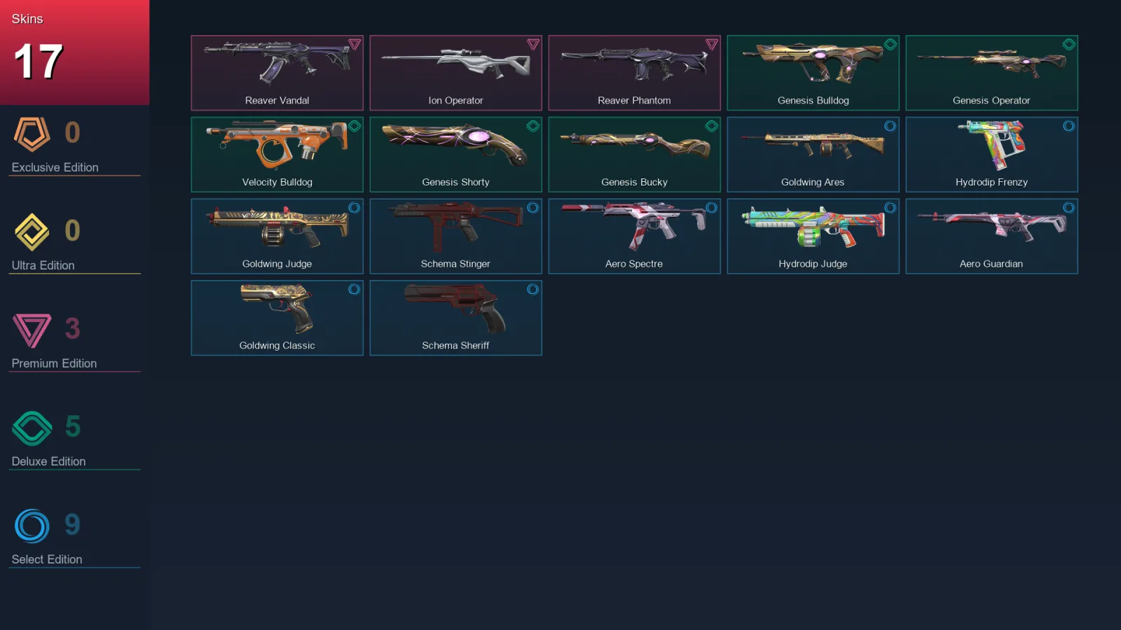 EU | Reaver Vandal | Ion Operator | Reaver Phantom | Genesis Bulldog | 17 Skin | 27 Agent | 51 Buddy | Lv81