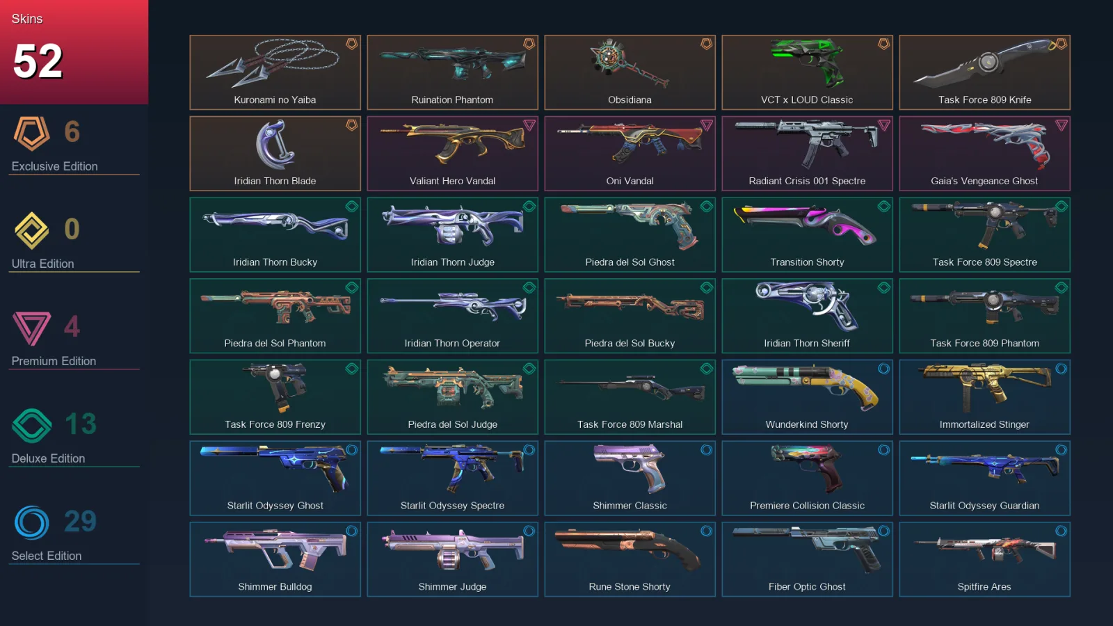 BR | Lv185 | Unranked | 52 Skin | 24 Agent | 93 Buddy — Valorant account