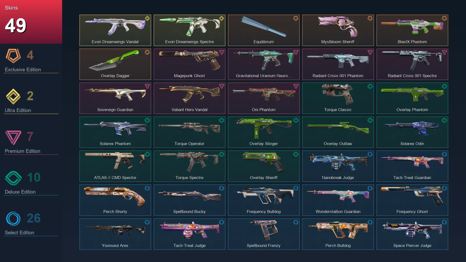 LA | Lv43 | Unranked | 49 Skin | 17 Agent | 34 Buddy — Valorant account