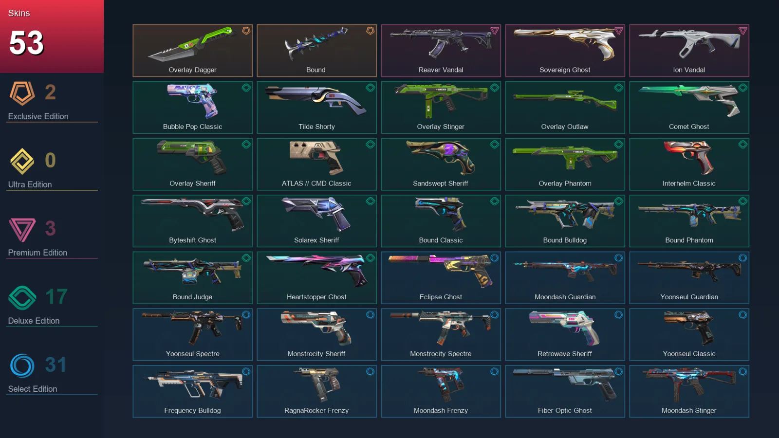 BR | Lv359 | Unranked | 53 Skin | 28 Agent | 113 Buddy
