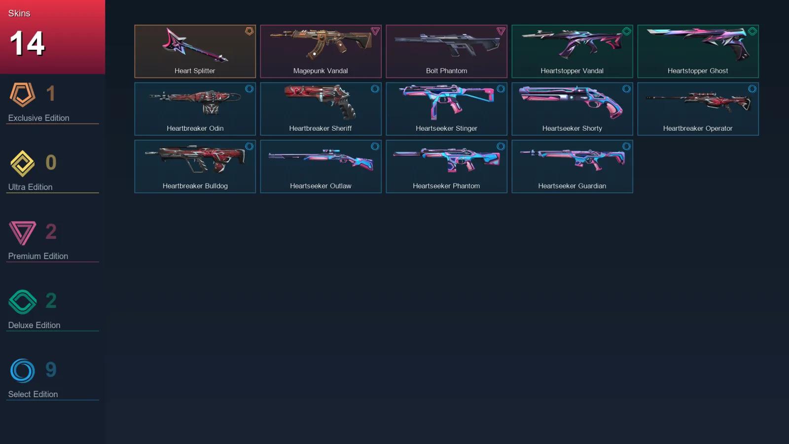 EU | Lv31 | Unranked | 14 Skin | 29 Agent | 11 Buddy