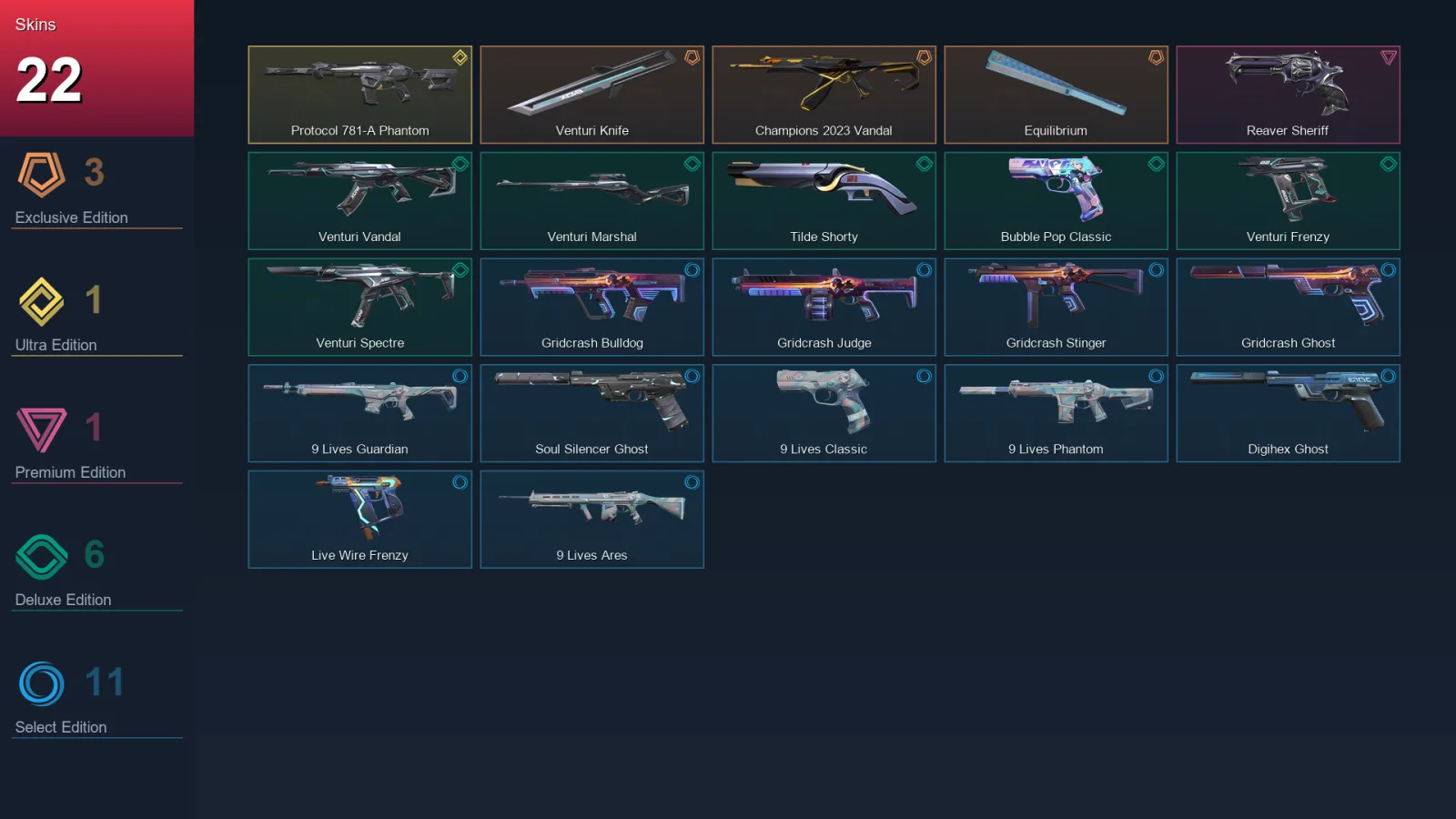 EU | Lv128 | Unranked | 22 Skin | 28 Agent | 47 Buddy