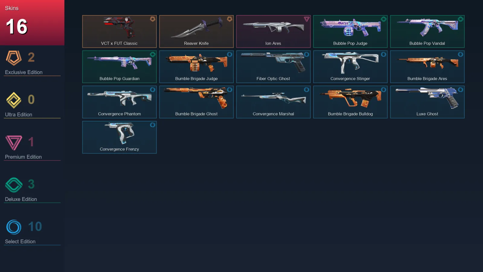 EU | Lv61 | Unranked | 16 Skin | 23 Agent | 35 Buddy