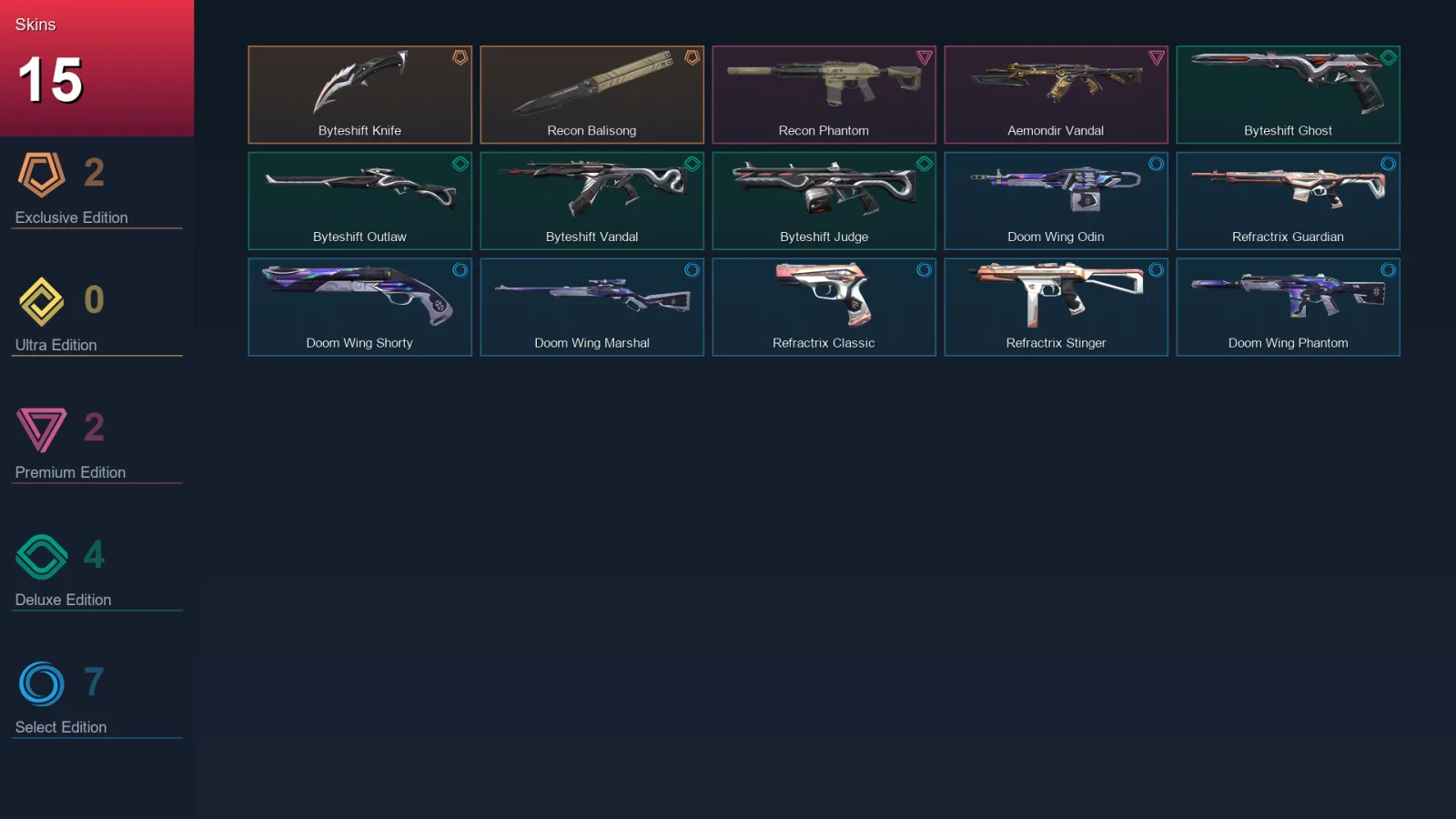 EU | Lv49 | Unranked | 15 Skin | 16 Agent | 22 Buddy — Valorant account