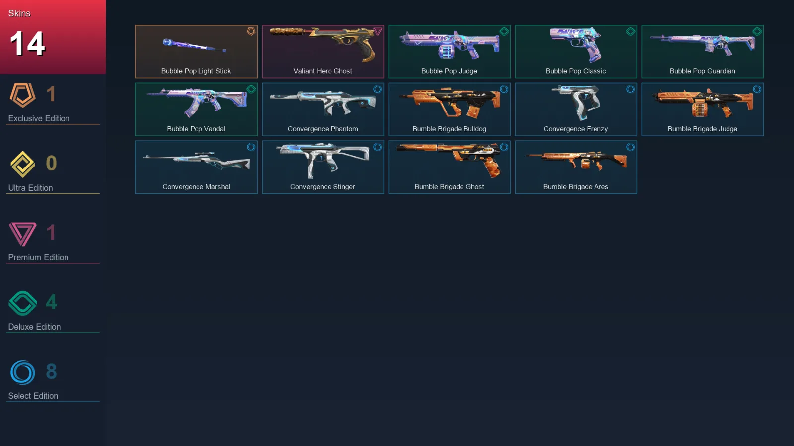EU | Lv54 | Unranked | 14 Skin | 18 Agent | 24 Buddy — Valorant account