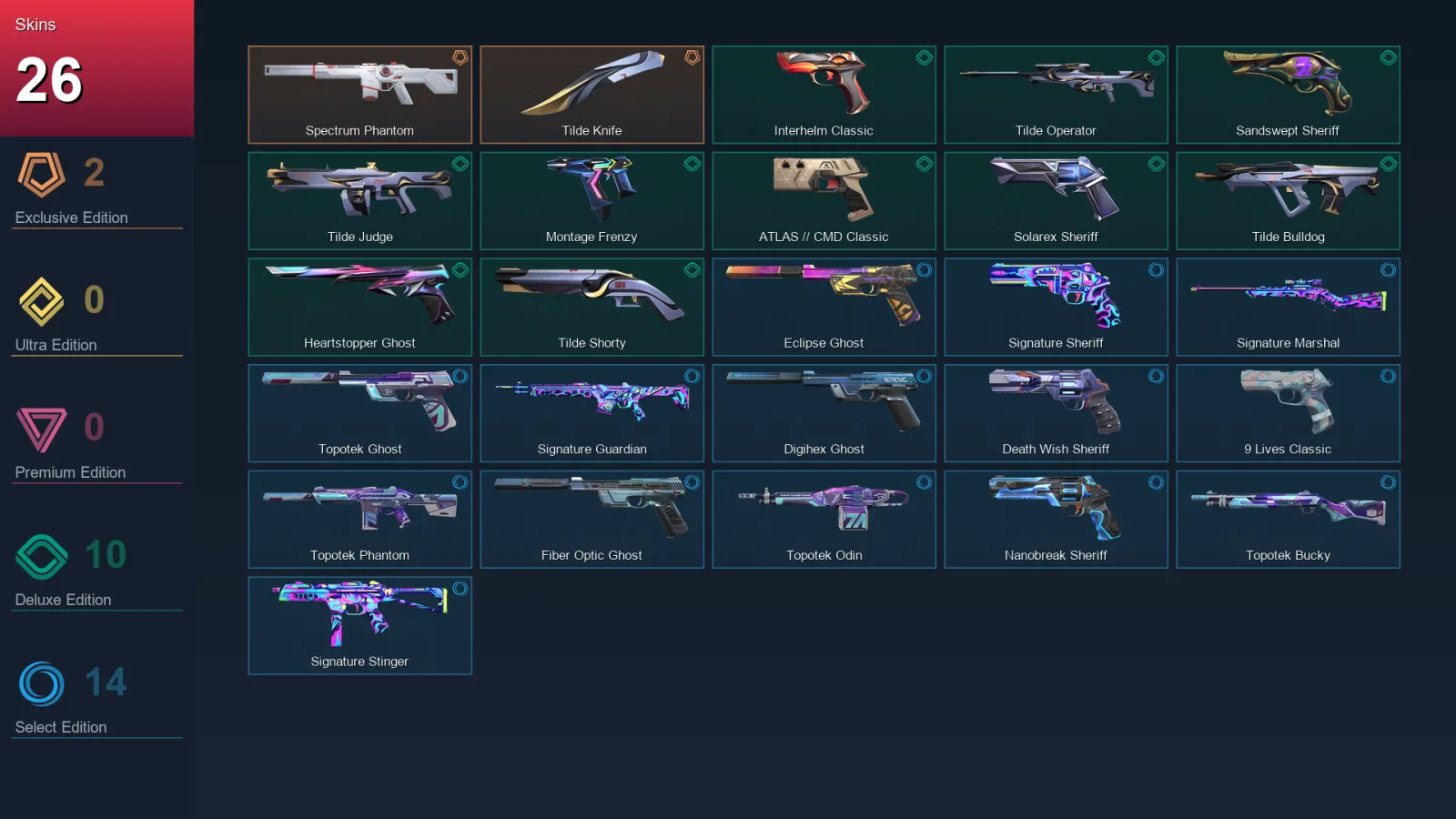 EU | Lv296 | Unranked | 26 Skin | 29 Agent | 118 Buddy — Valorant account