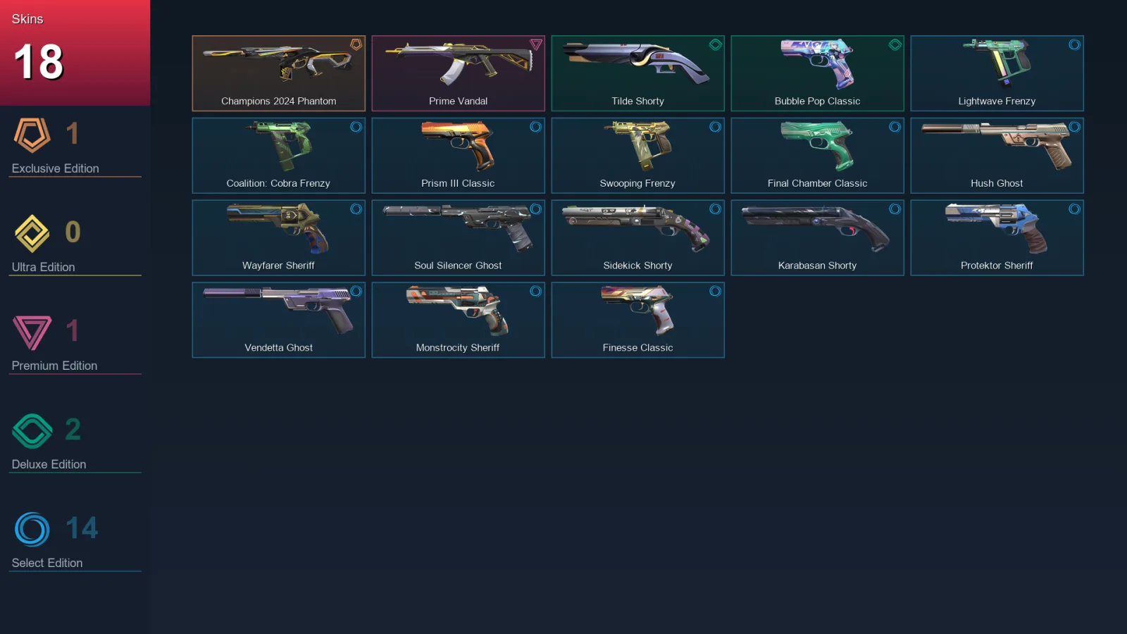 AP | Lv243 | Unranked | 18 Skin | 27 Agent | 88 Buddy — Valorant account