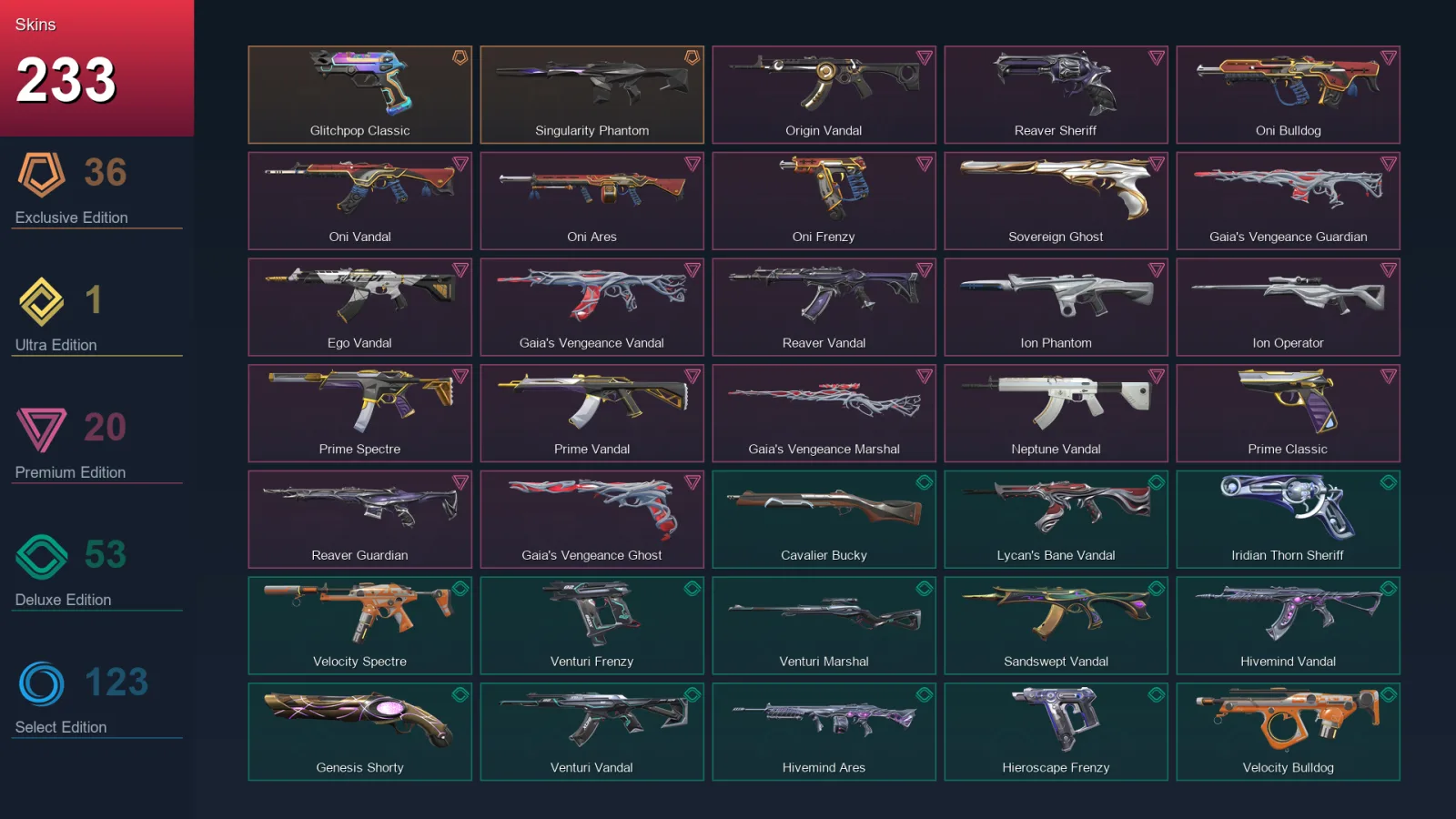 EU | Lv311 | Unranked | 233 Skin | 24 Agent | 170 Buddy