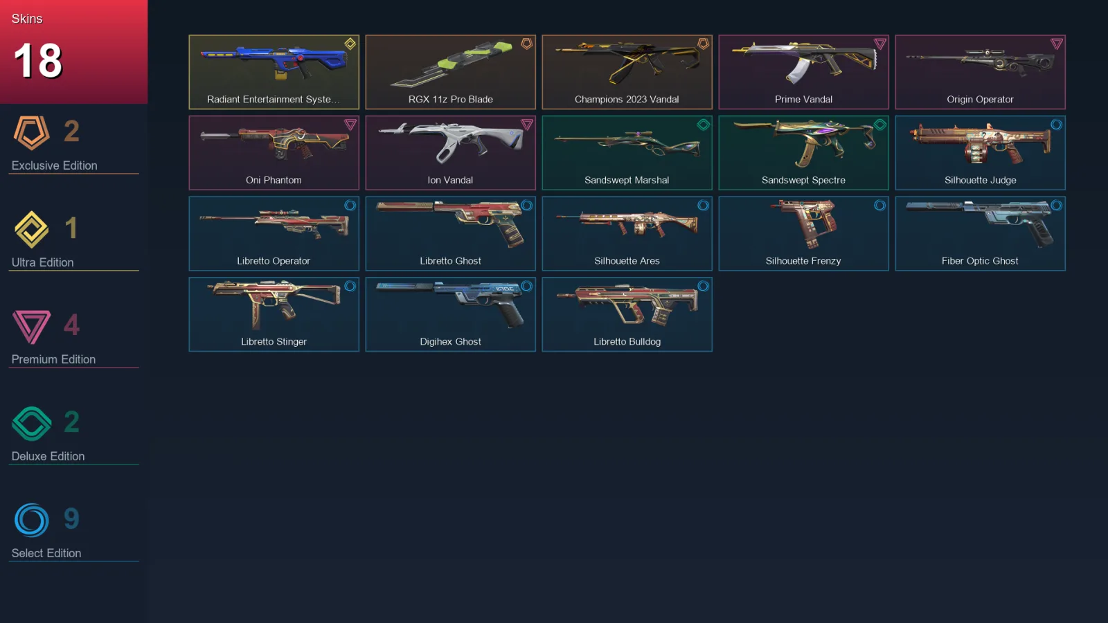 AP | Lv126 | Unranked | 18 Skin | 27 Agent | 61 Buddy — Valorant account
