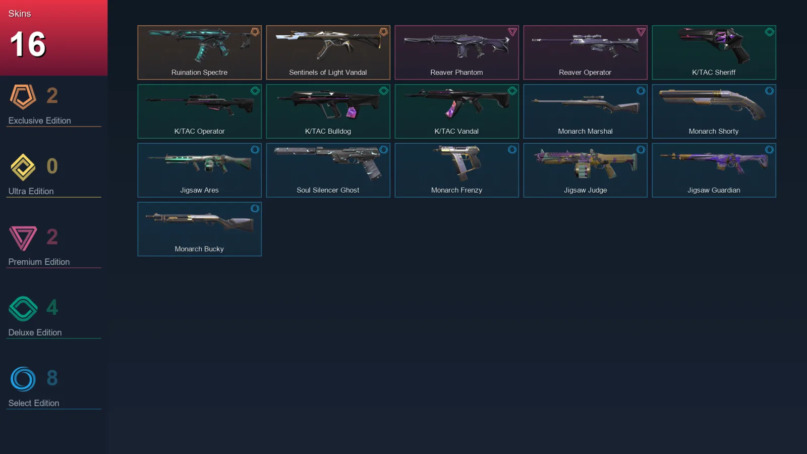 AP | Lv71 | Unranked | 16 Skin | 12 Agent | 28 Buddy