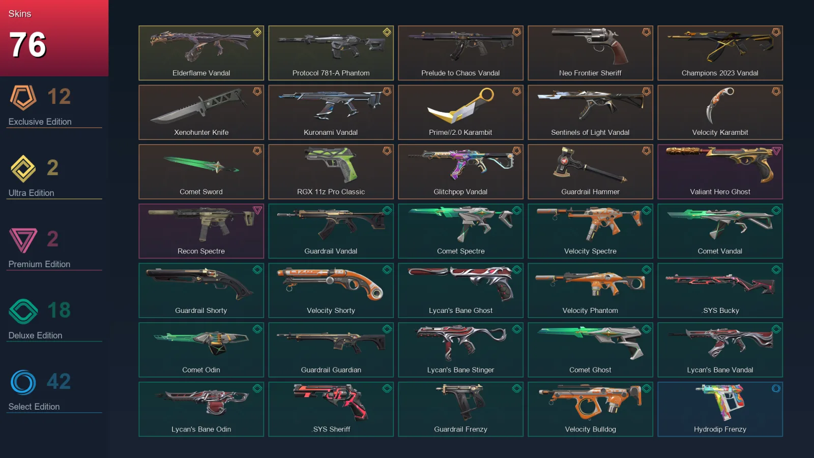 BR | Lv153 | Unranked | 76 Skin | 27 Agent | 101 Buddy — Valorant account