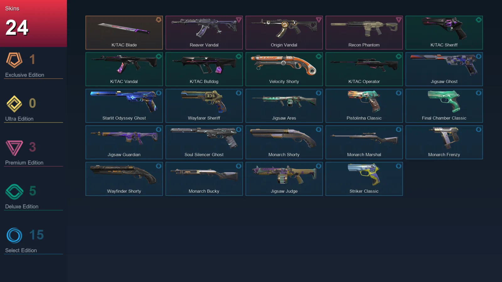 EU | Lv146 | Unranked | 24 Skin | 25 Agent | 65 Buddy