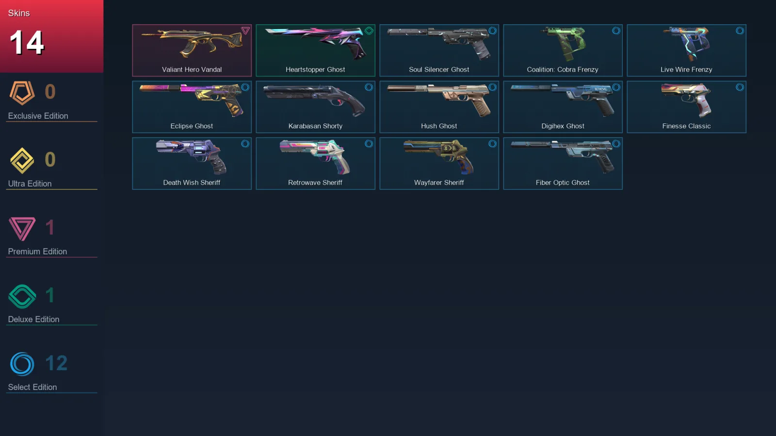 EU | Lv255 | Unranked | 14 Skin | 28 Agent | 97 Buddy