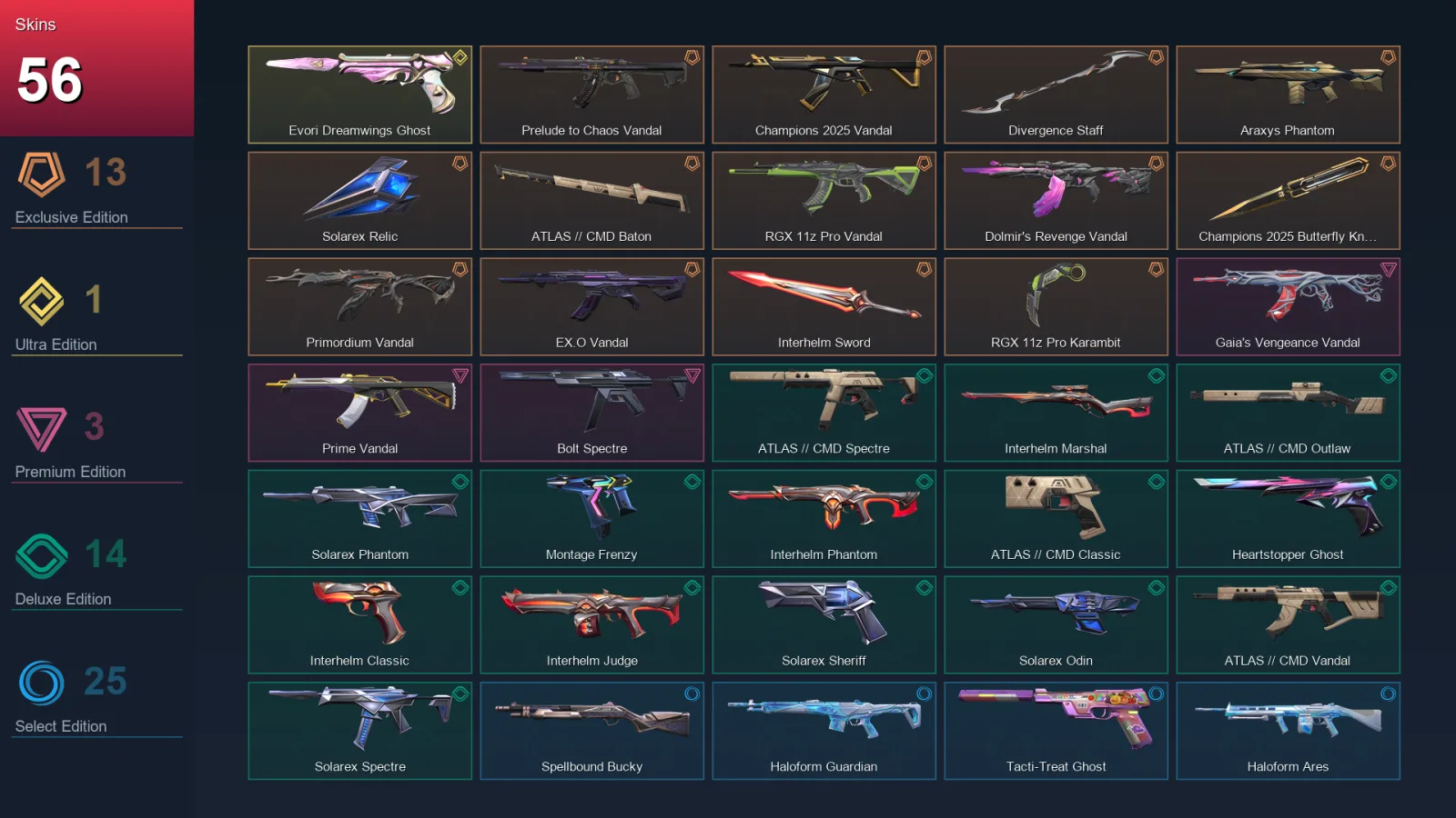 EU | Lv135 | Unranked | 56 Skin | 29 Agent | 55 Buddy