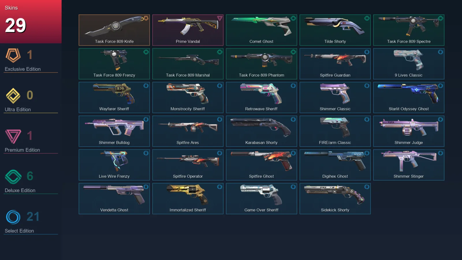 AP | Lv334 | Unranked | 29 Skin | 25 Agent | 77 Buddy