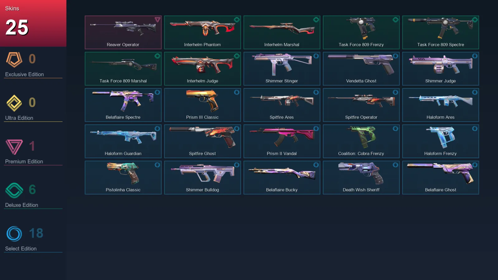 AP | Lv112 | Unranked | 25 Skin | 22 Agent | 80 Buddy