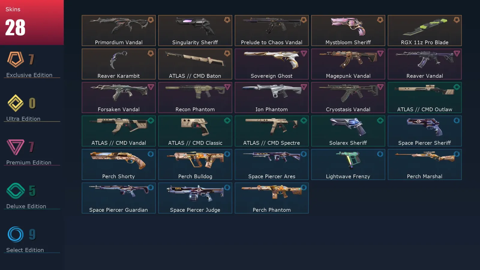 [Valorant] | EU | Level 1 | Immortal 1 | 29 Agents | 28 Skins — Valorant account