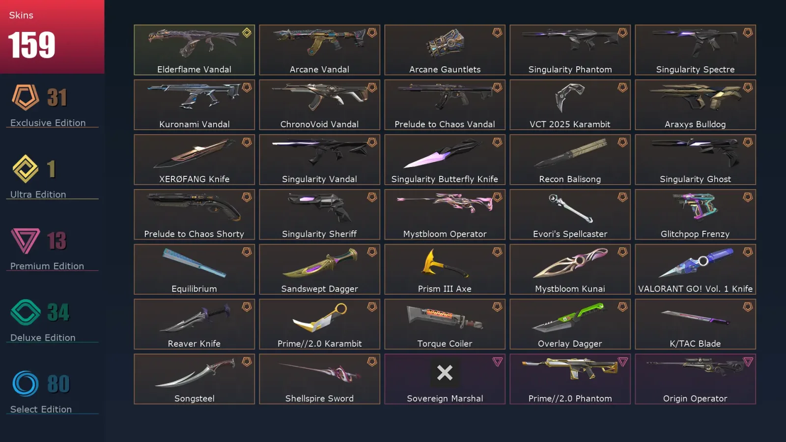 [Valorant] | EU | Level 357 | 28 Agents | 159 Skins