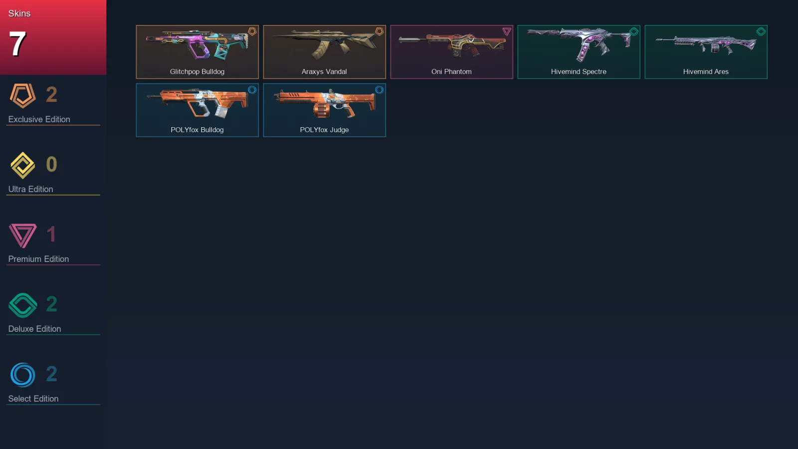 NA | Lv25 | Unranked | 7 Skin | 9 Agent | 24 Buddy
