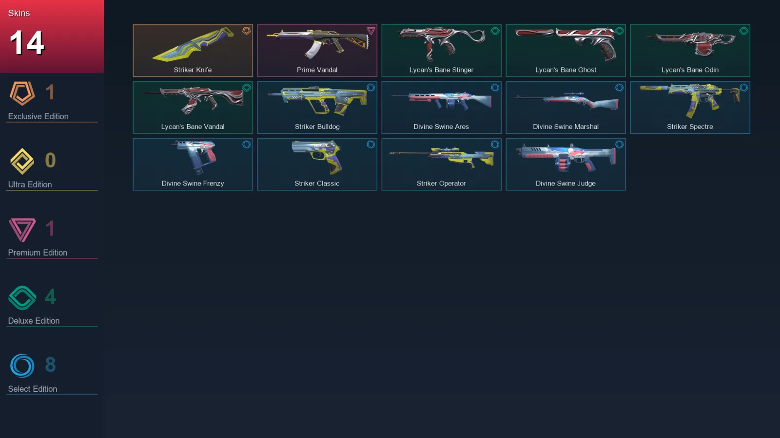 AP | Lv64 | Unranked | 14 Skin | 19 Agent | 25 Buddy