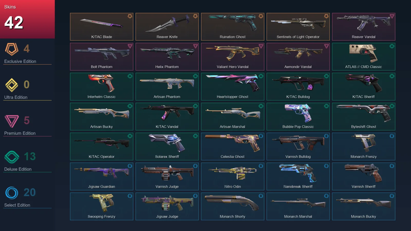 EU | Lv310 | Unranked | 42 Skin | 28 Agent | 116 Buddy