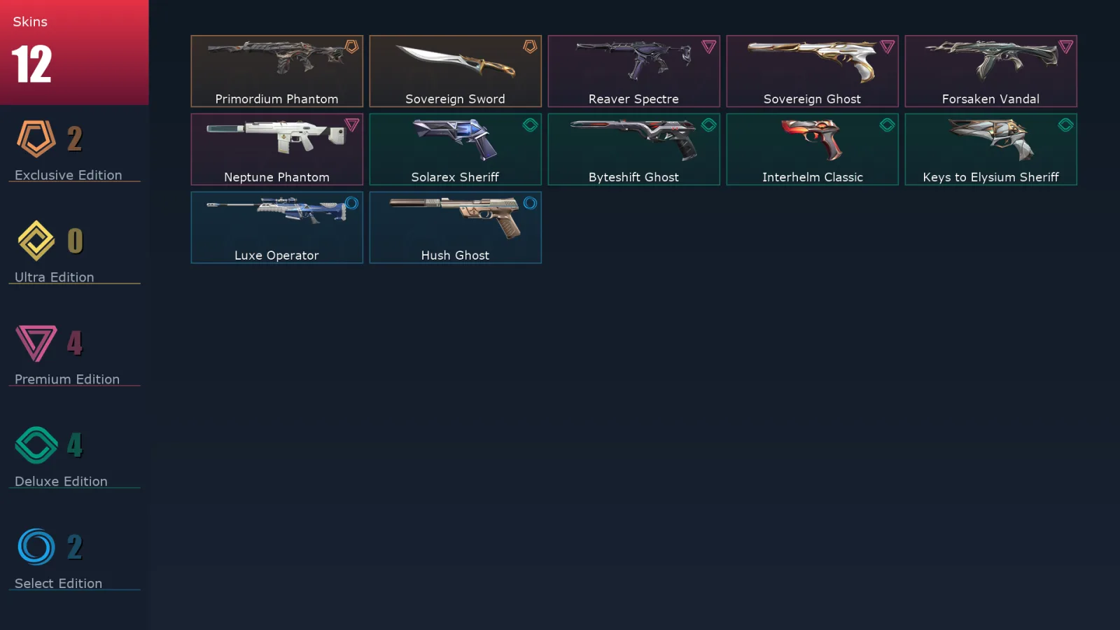 [Valorant] | EU | Level 106 | 25 Agents | 12 Skins