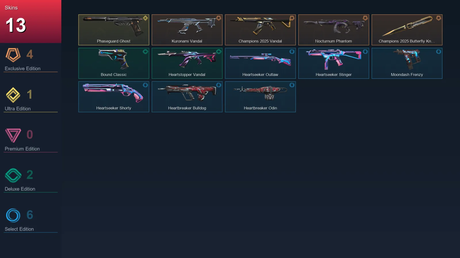 EU | Lv25 | Unranked | 13 Skin | 10 Agent | 11 Buddy