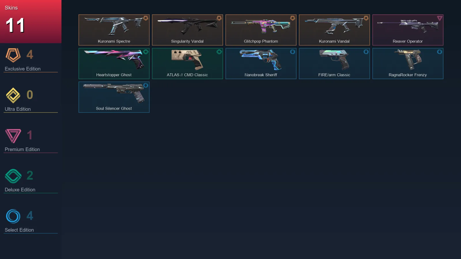 AP | Lv141 | Unranked | 11 Skin | 28 Agent | 61 Buddy